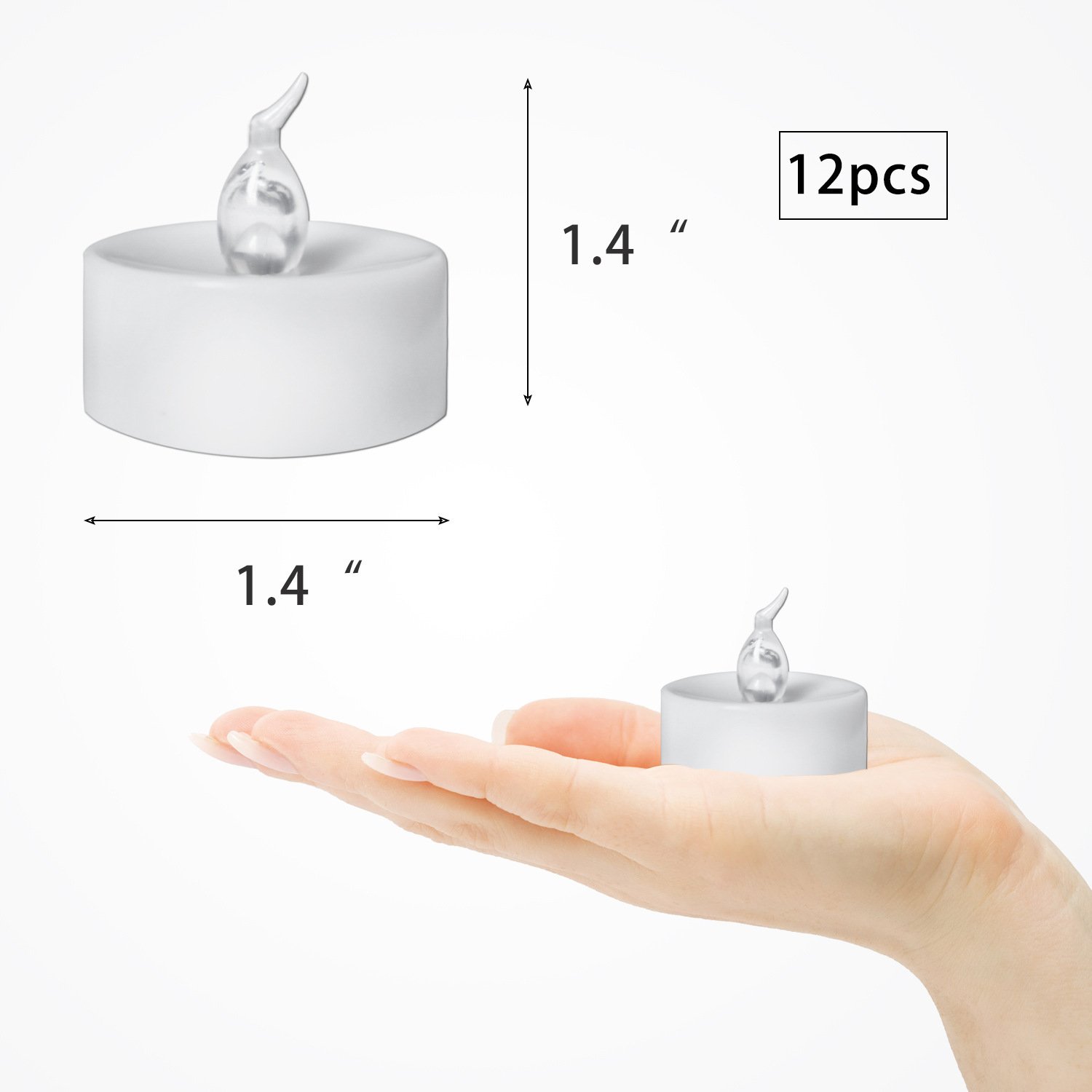 Electronic Candles Flickering LED Tea Light Battery Operate Bedside Night Lamp Flameless Party Lighting Decor - Image 6