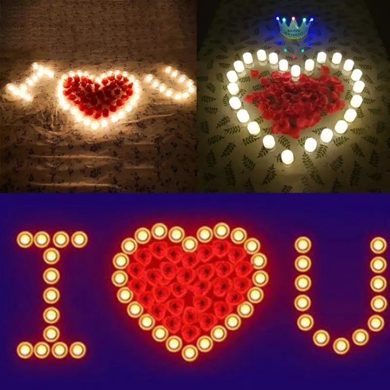 Electronic Candles Flickering LED Tea Light Battery Operate Bedside Night Lamp Flameless Party Lighting Decor - Image 2
