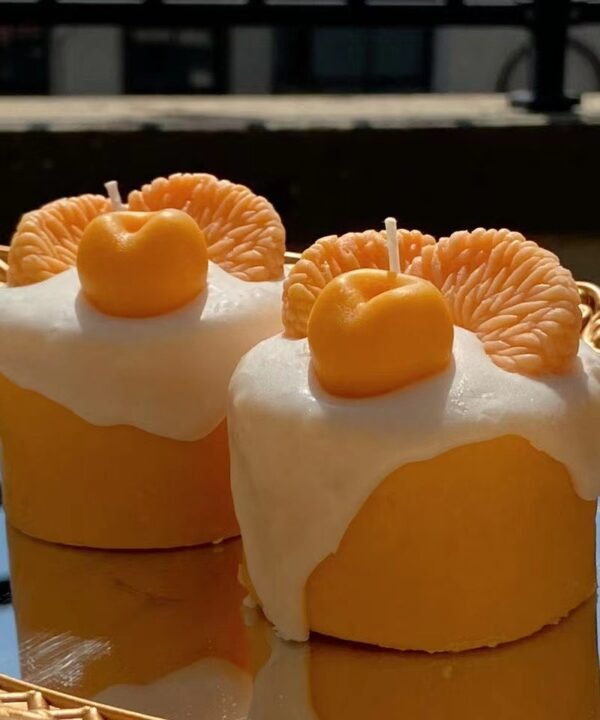Orange Cute Fruit Cream Cupcake Scented Candles