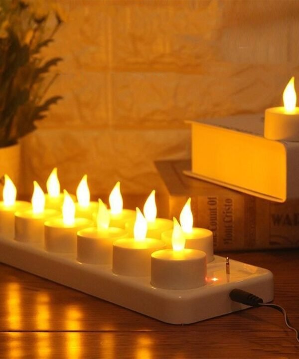 12 LED Rechargeable Electronic Candles