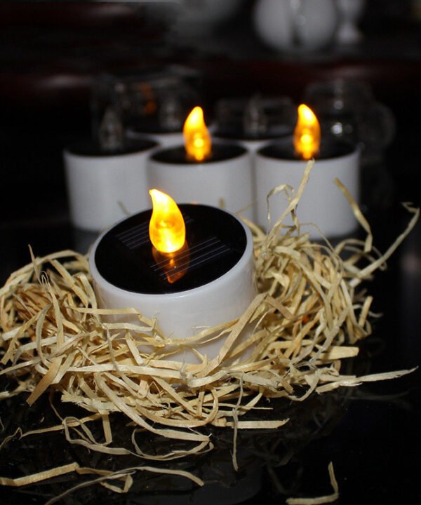 Solar Indoor And Outdoor Party Decorative Creative Flameless Handmade LED Simulation Candle