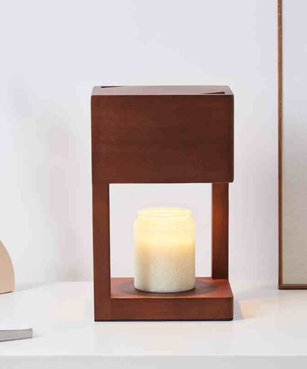 Wooden Flameless Aromatherapy Candle Warm Light