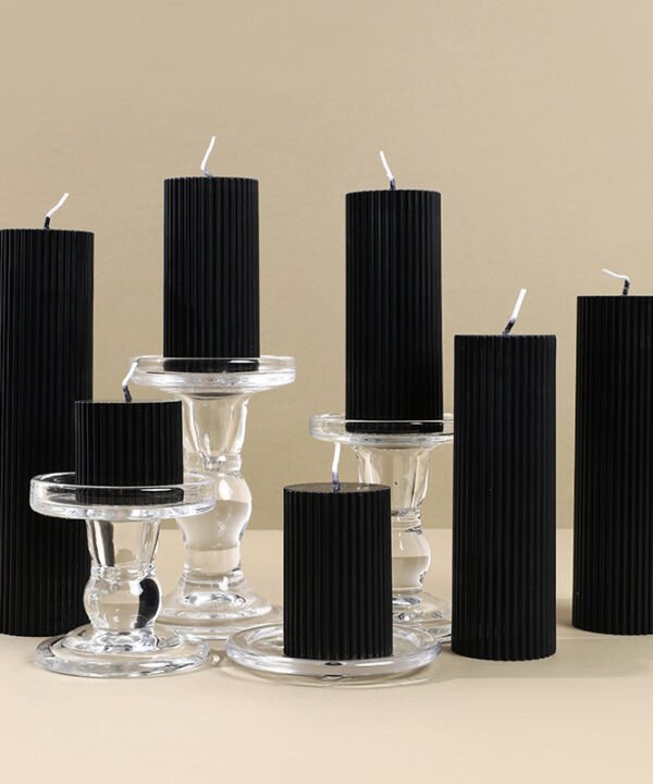 Black Cylinder Aromatherapy Soy Candles